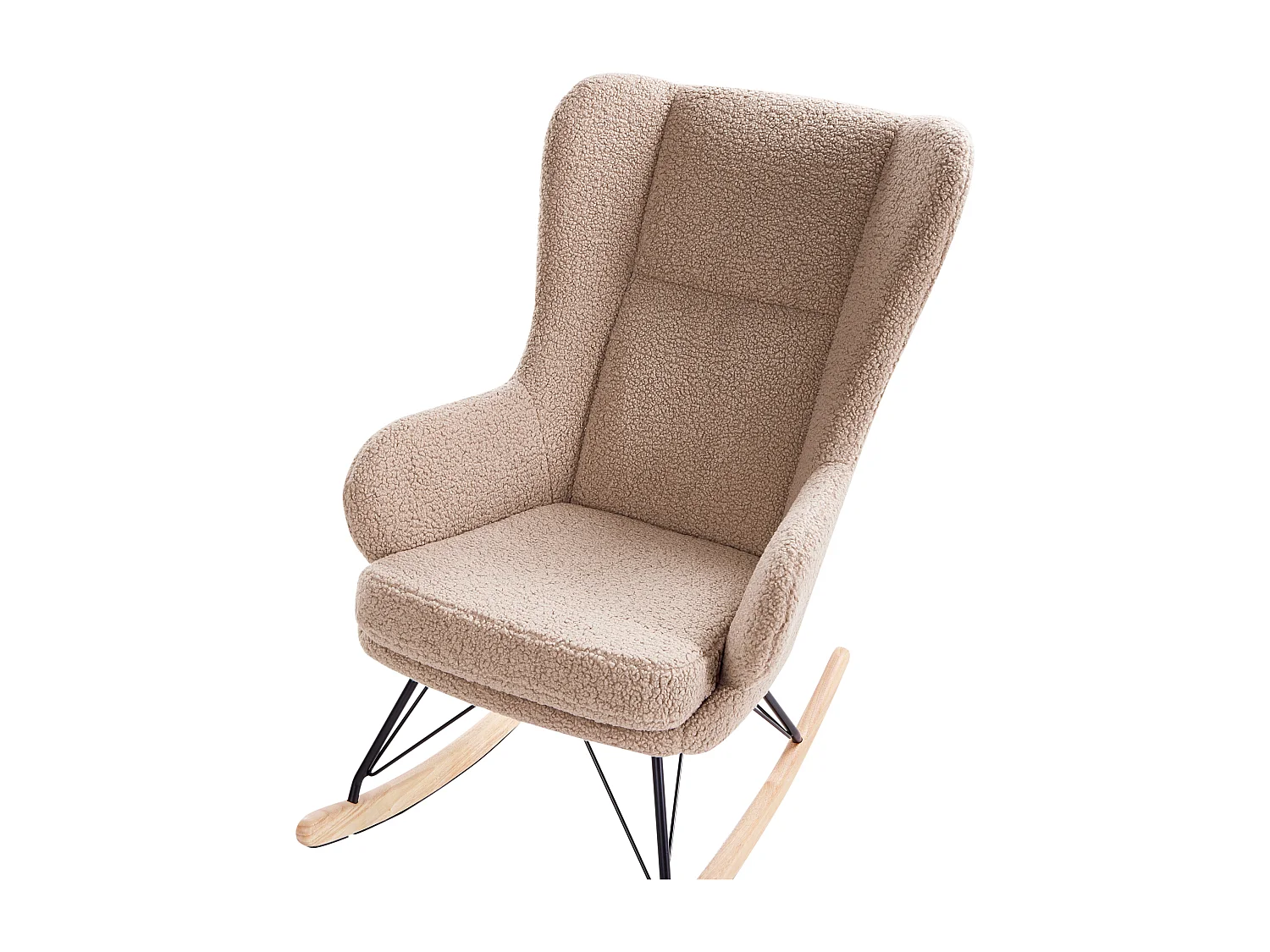 Schommelstoel LUOMA Bouclé Beige