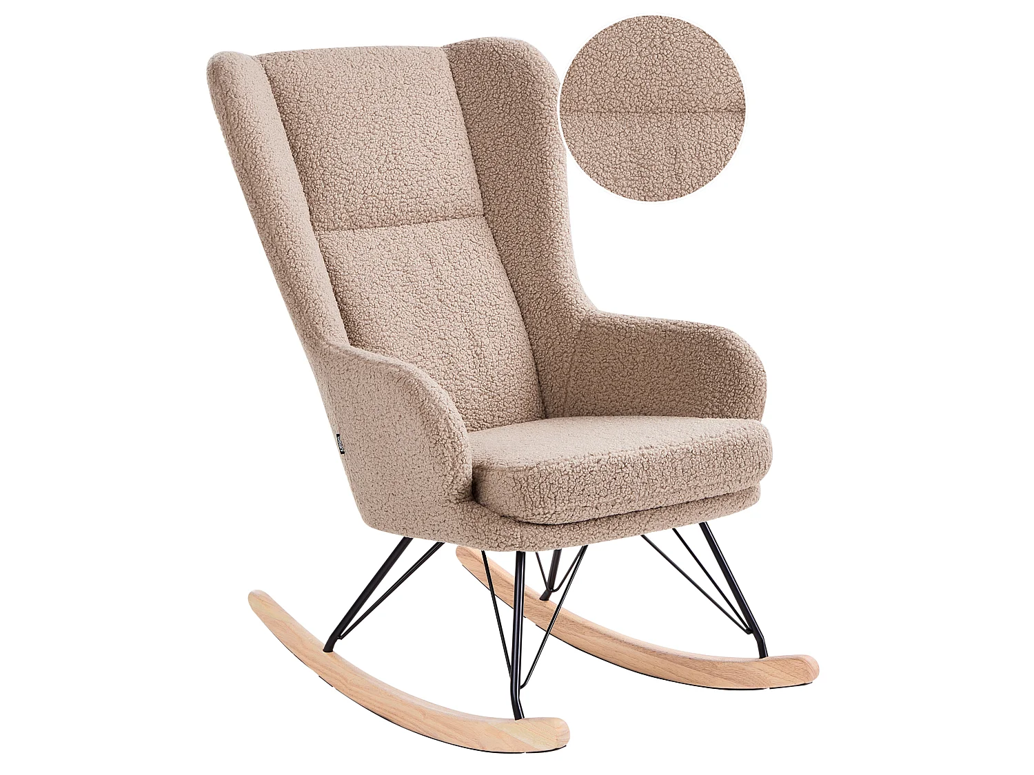 Rocking Chair LUOMA Boucle Beige