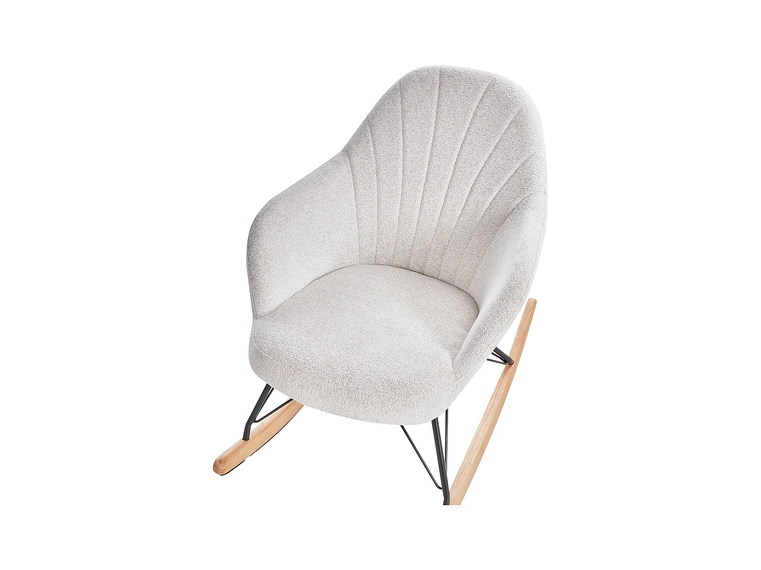 Fauteuil à bascule SKALE Tissu Blanc cassé