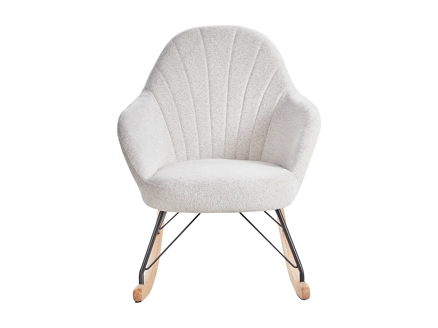 Fauteuil à bascule SKALE Tissu Blanc cassé