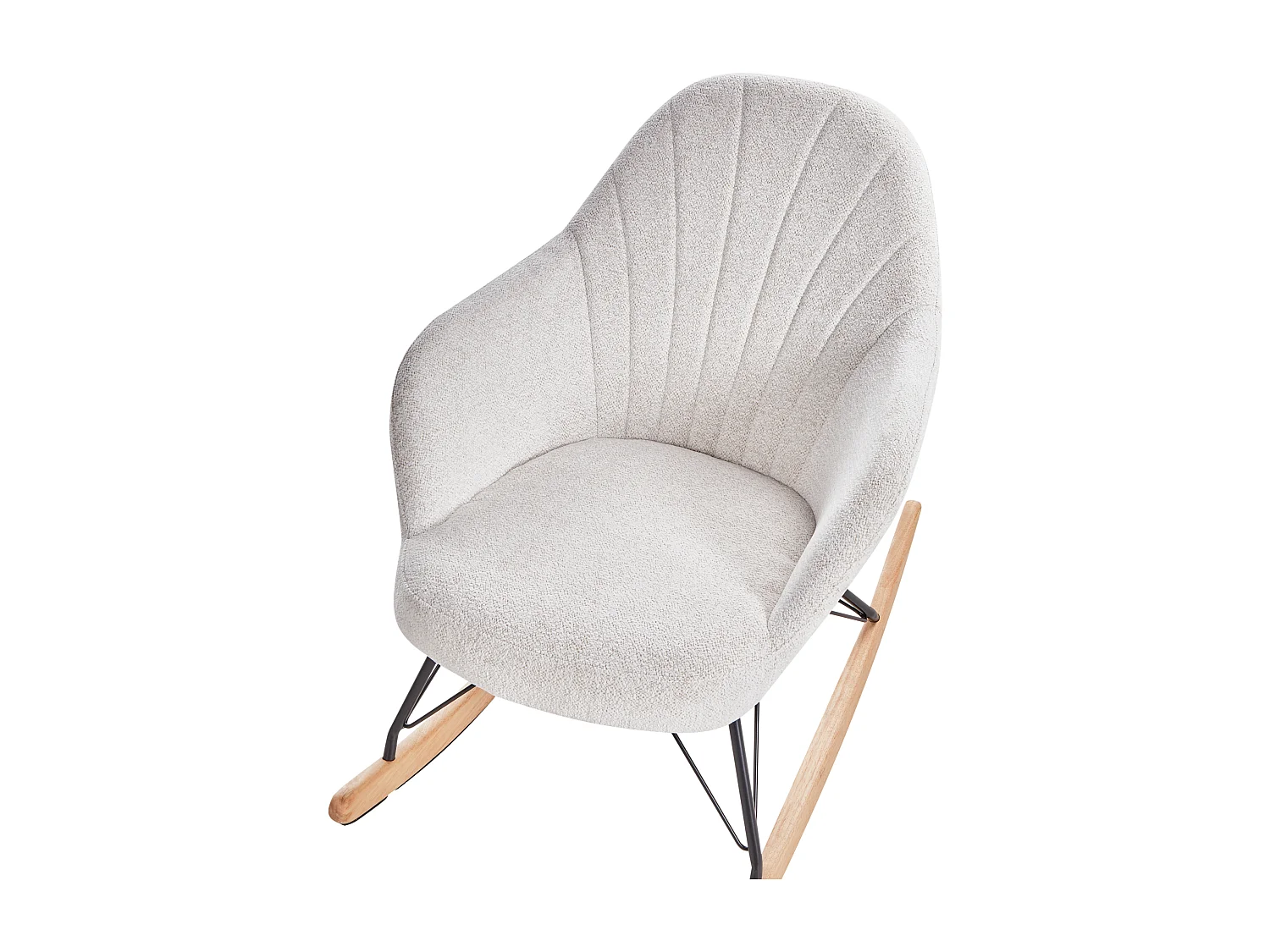 Fauteuil à bascule SKALE Tissu Blanc cassé