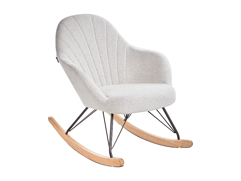 Fauteuil à bascule SKALE Tissu Blanc cassé