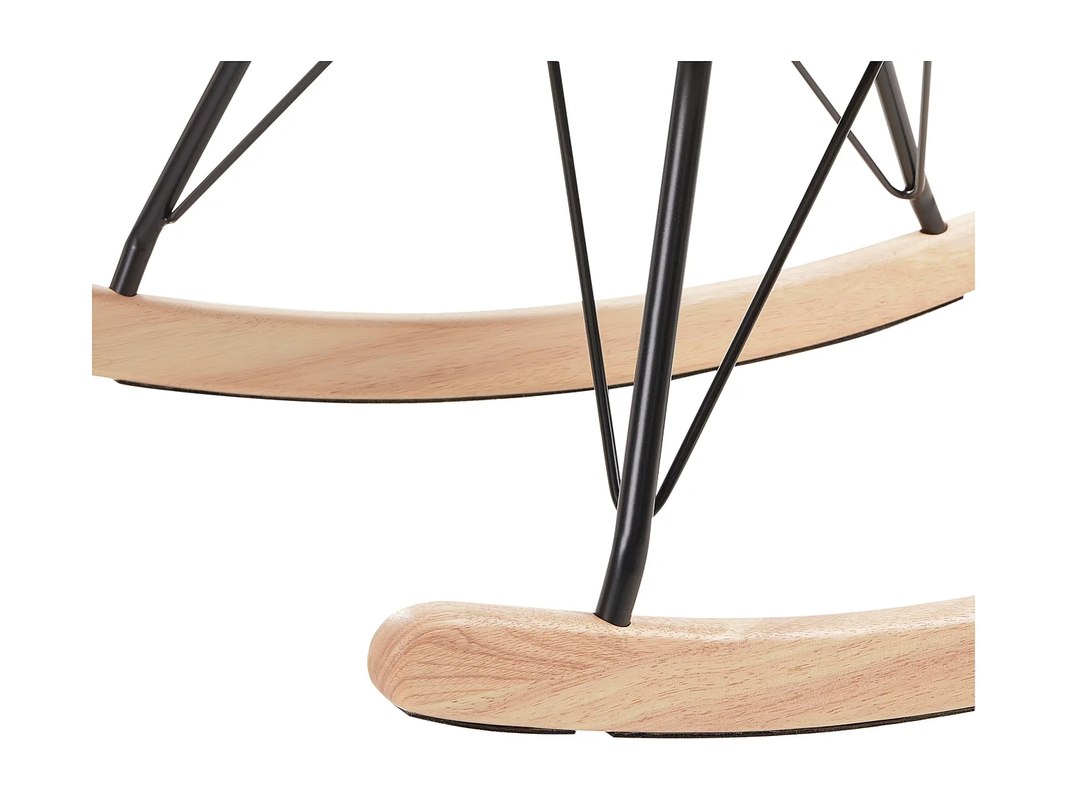 Silla mecedora LUOMA Bouclé Blanco crema