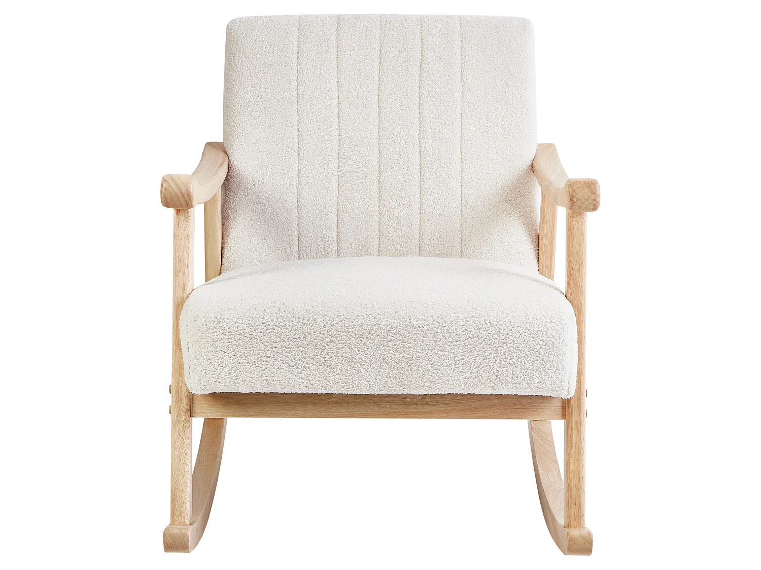 Fauteuil à bascule LEKNES Bouclé Blanc cassé