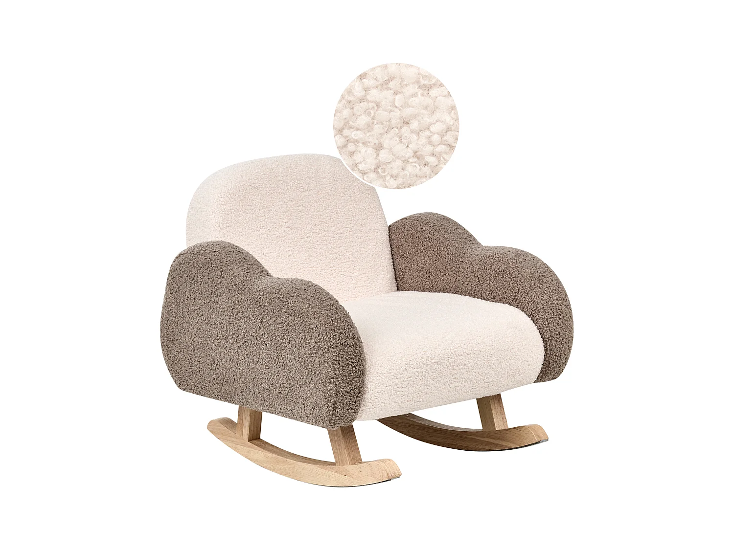Chaise à bascule pour enfants Nuage SKARE Bouclé Beige