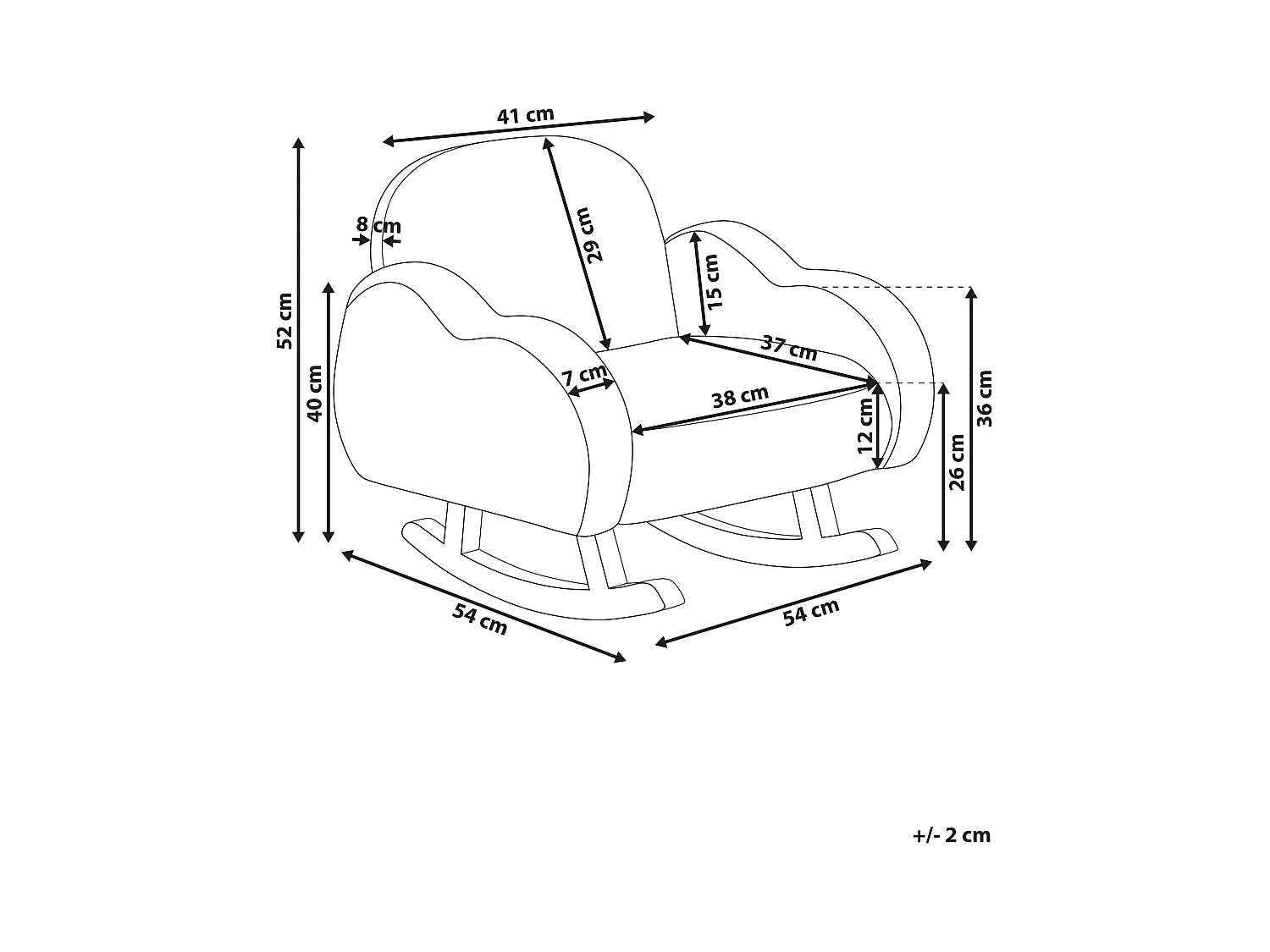Chaise à bascule pour enfants Nuage SKARE Bouclé Beige