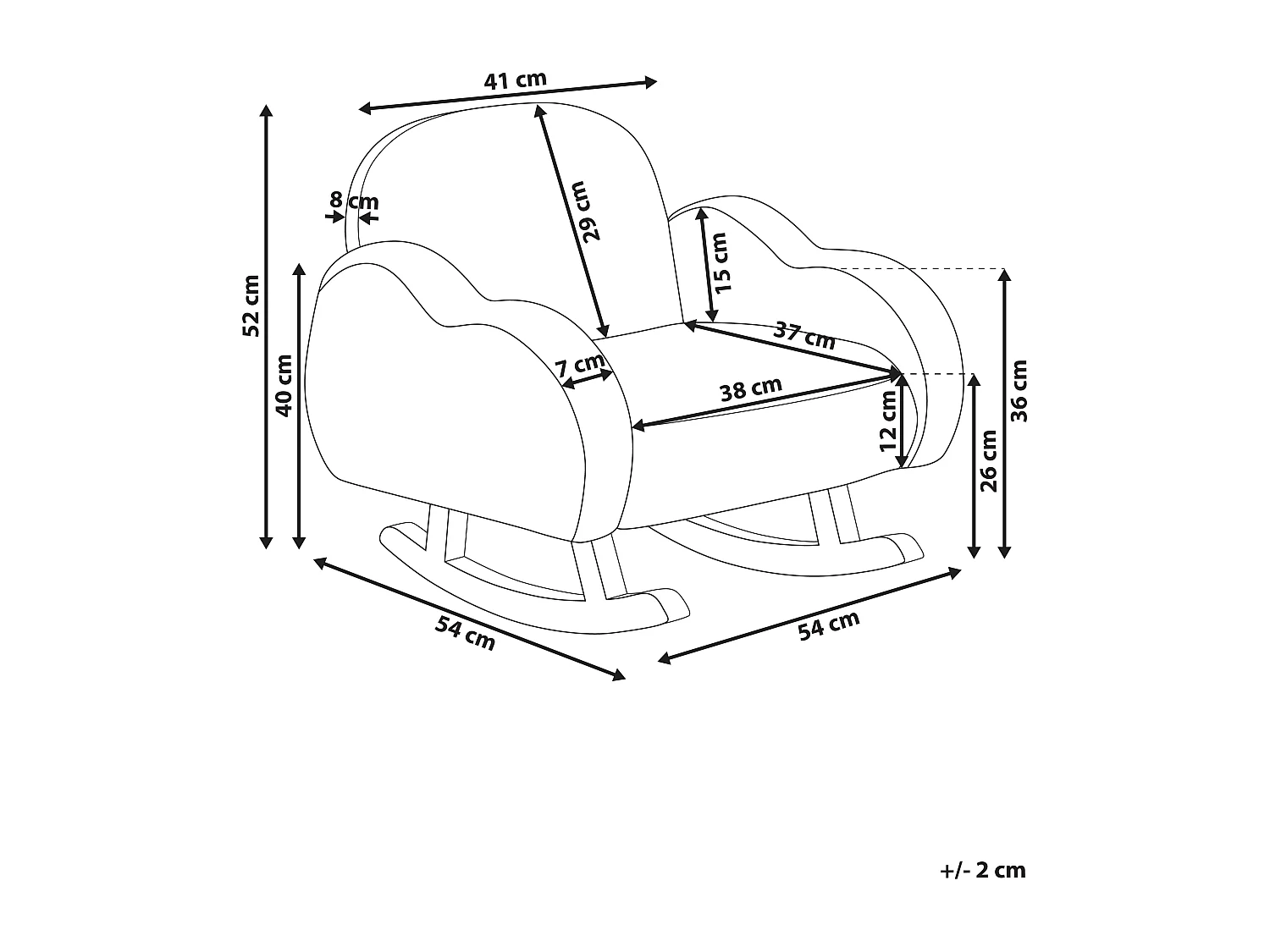Chaise à bascule pour enfants Nuage SKARE Bouclé Beige