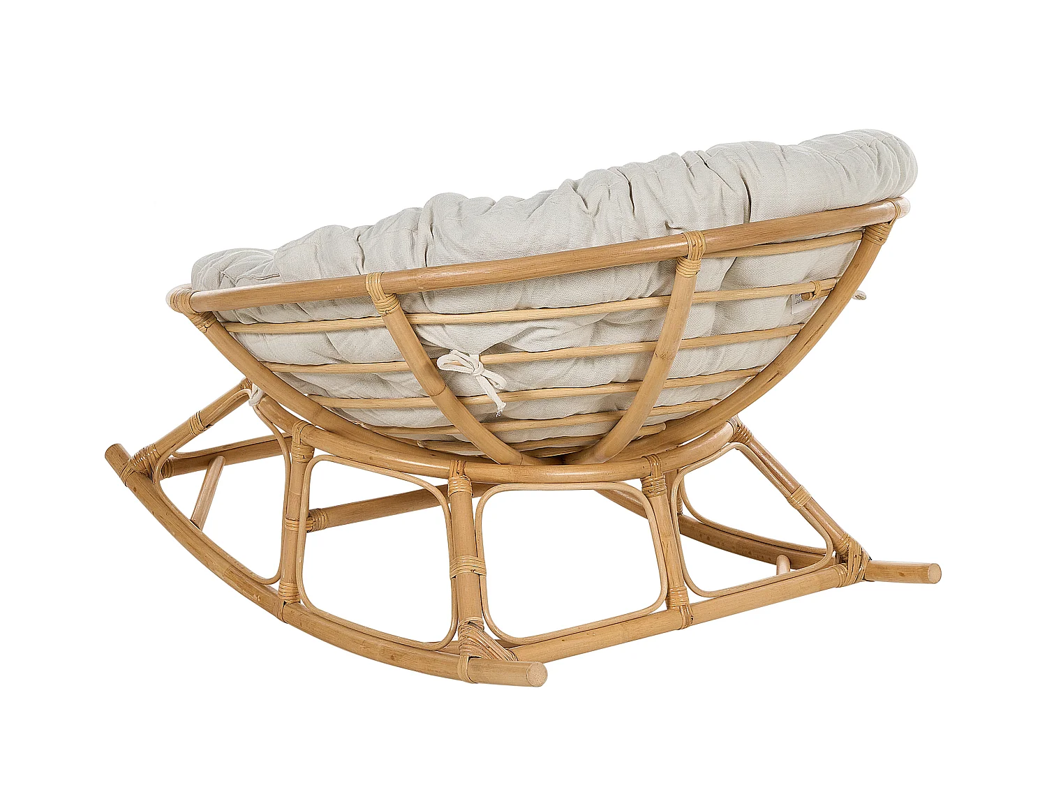 Lot de 2 fauteuils à bascule ORVIETO Rotin Naturel