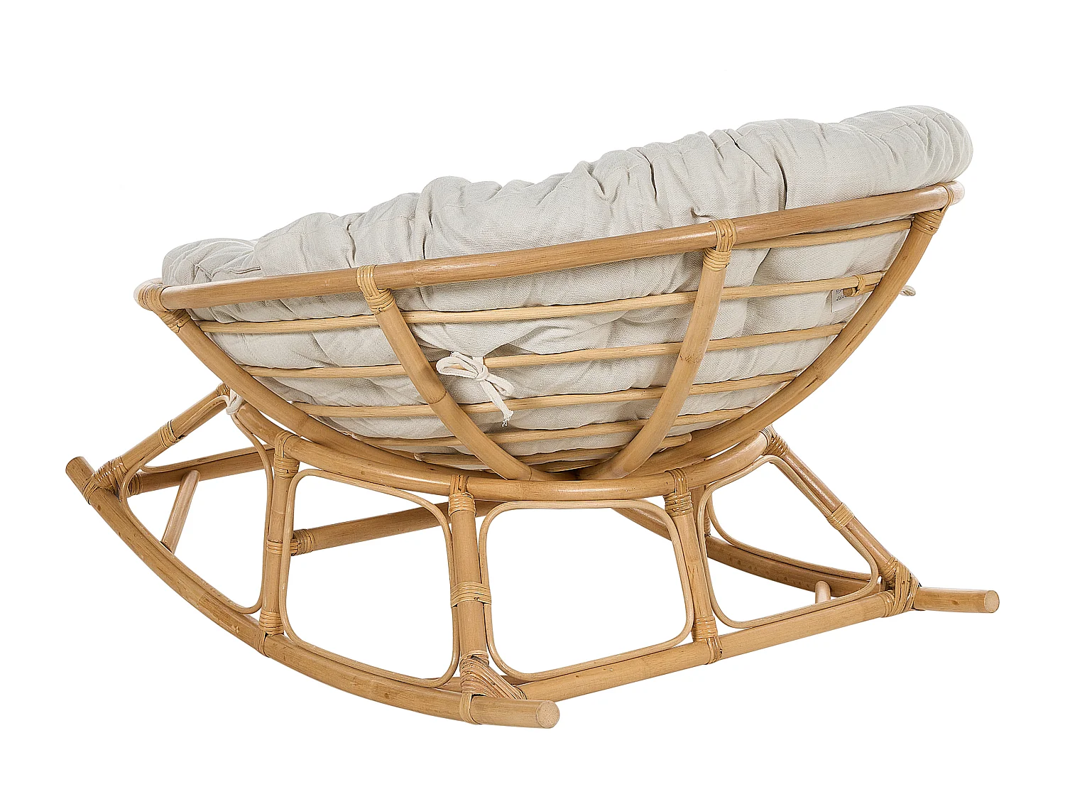 Lot de 2 fauteuils à bascule ORVIETO Rotin Naturel