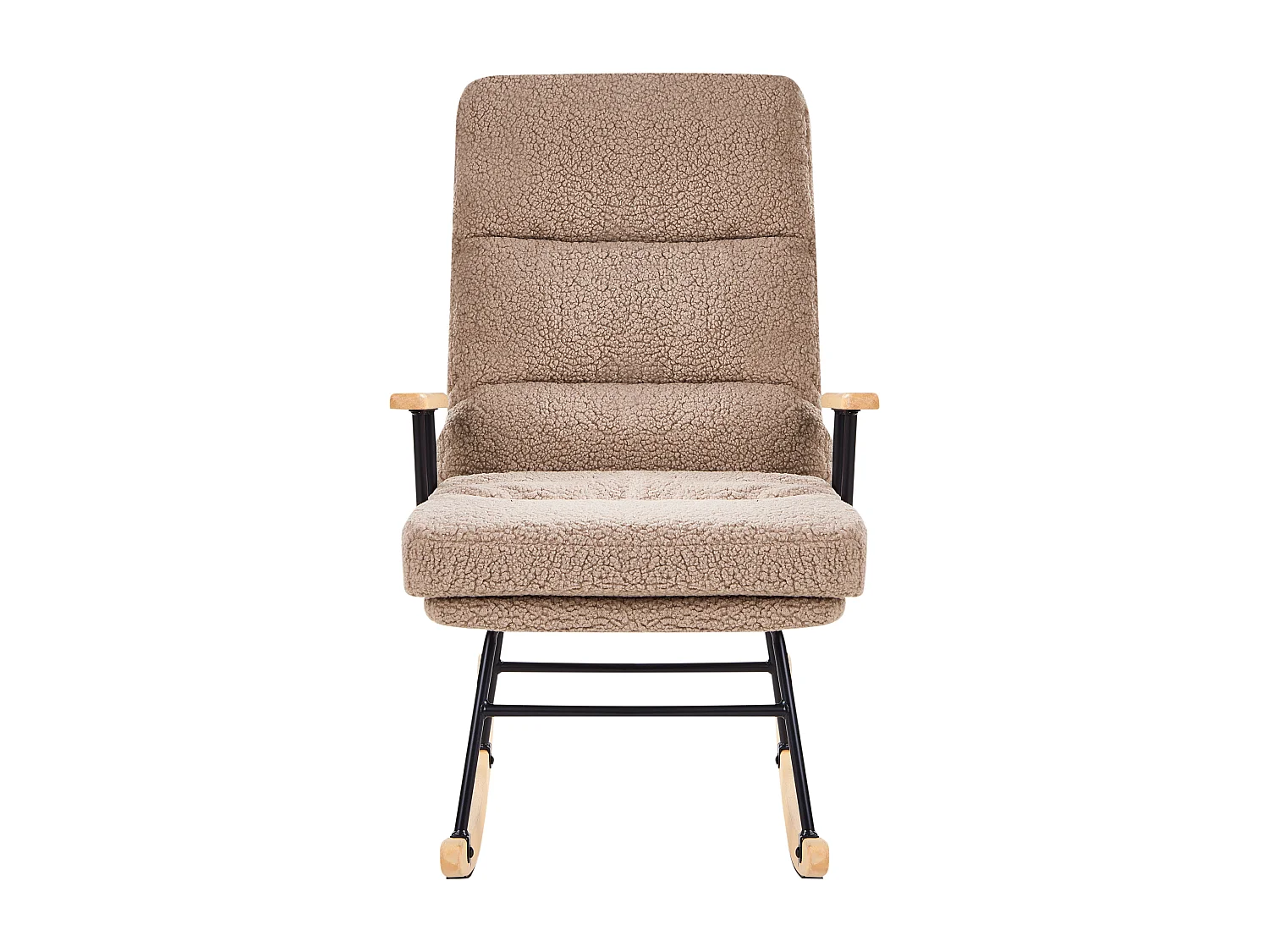 Fotel bujany ESKELIN Rozkładany Boucle Beżowy