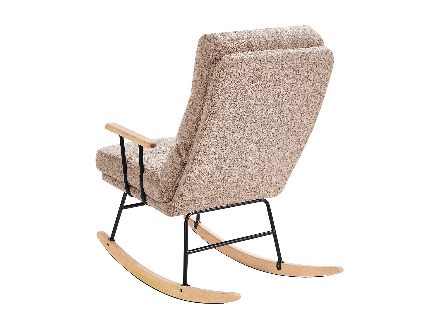 Poltrona de Baloiço ESKELIN Bouclé Creme