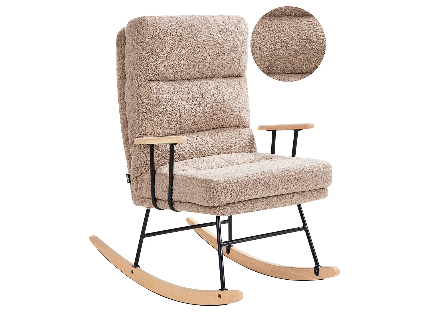 Poltrona a dondolo ESKELIN Bouclé Beige