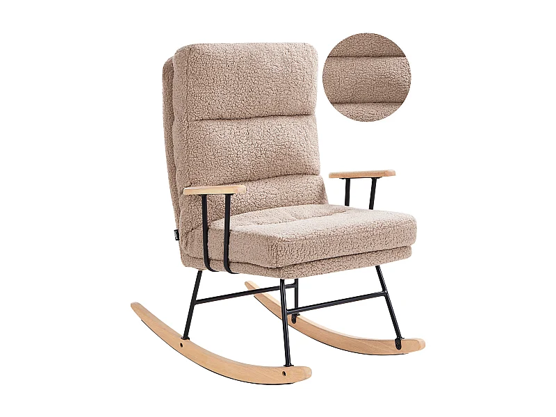 Schommelstoel ESKELIN Bouclé Beige