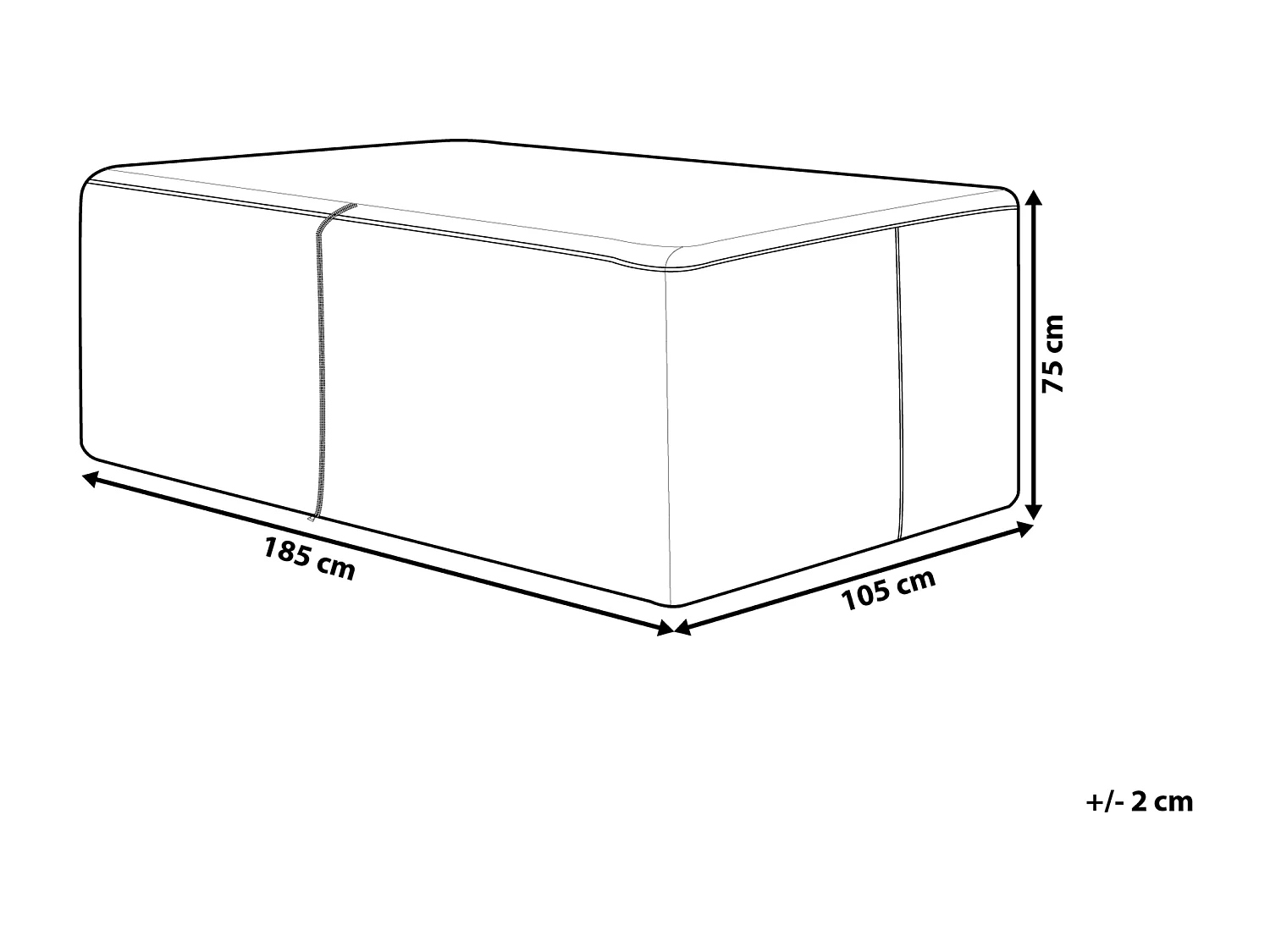 Regenschutzhülle CHUVA 185 cm 105 cm 75 cm Schwarz