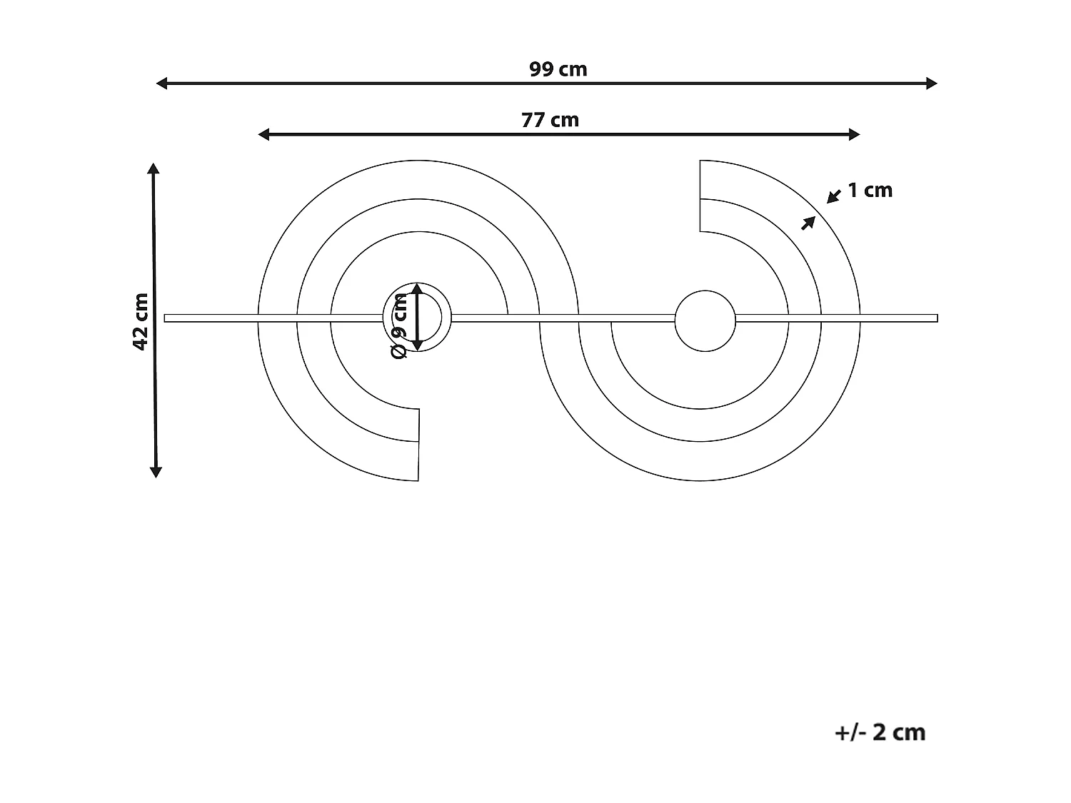 Décoration murale FARO Métal 42 cm Multicolore