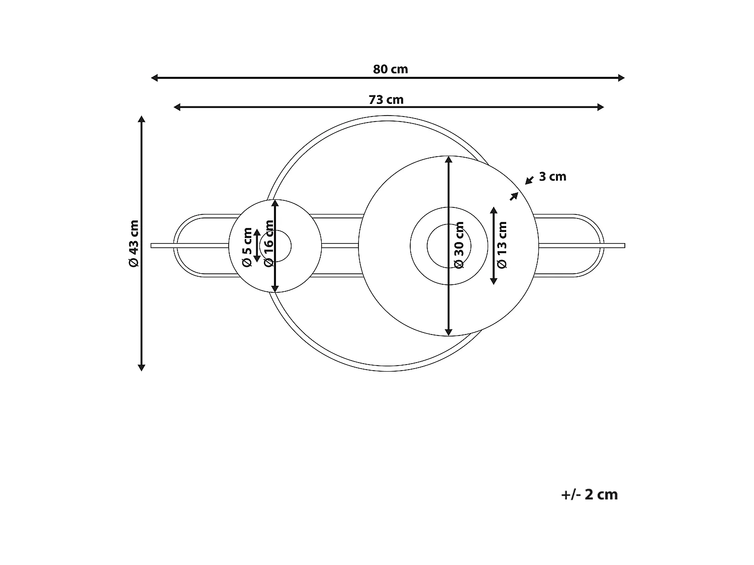 Décoration murale AMARANTE 43 cm Multicolore