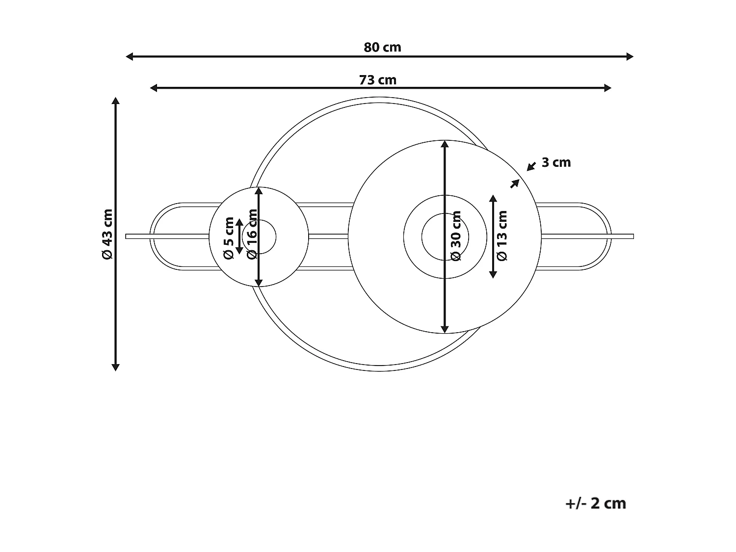 Décoration murale AMARANTE 43 cm Multicolore