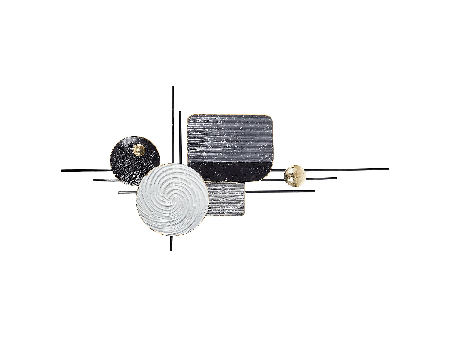 Décoration murale OVAR Métal 50 cm Gris