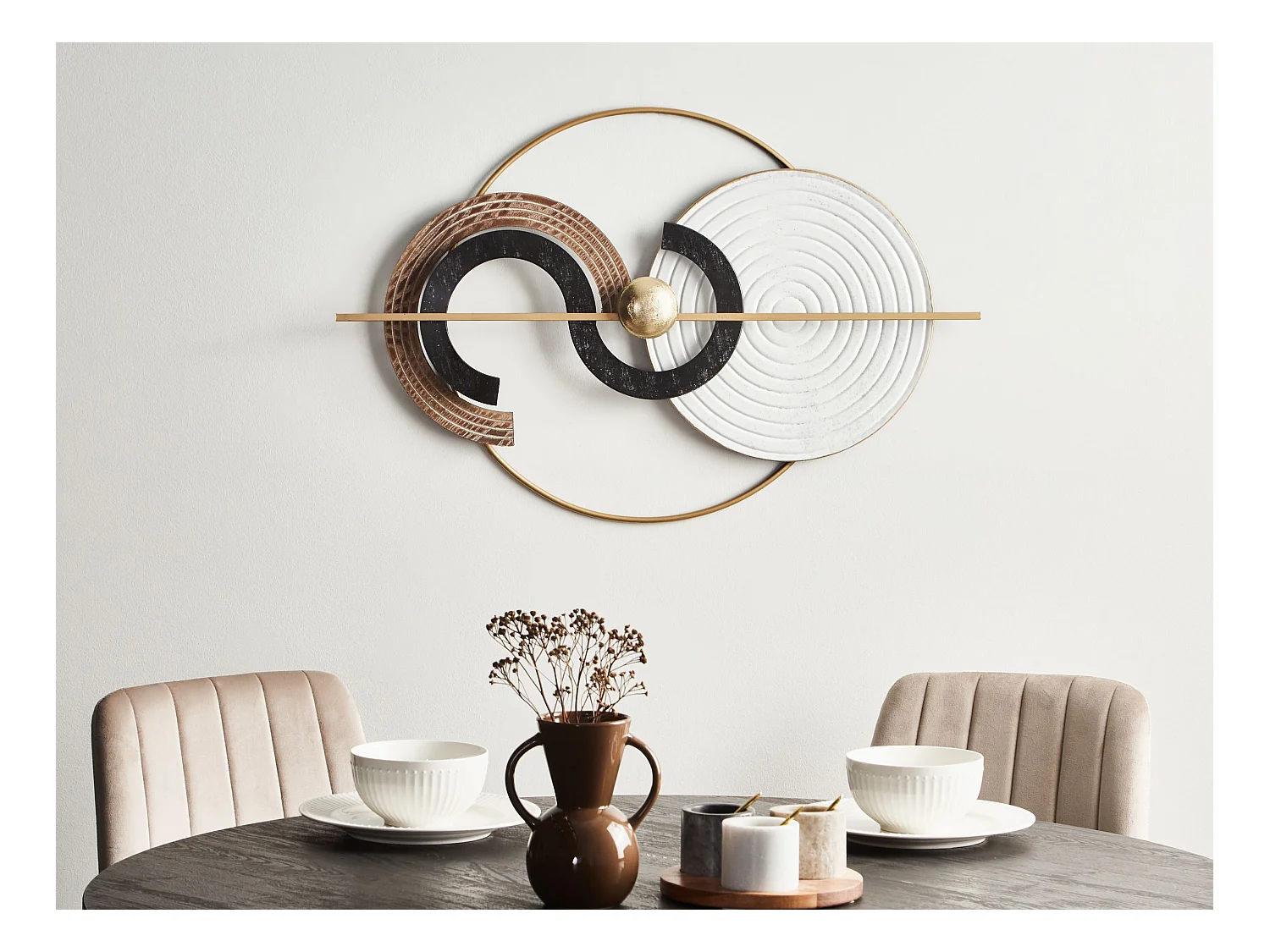 Décoration murale BRAGA Métal 55 cm Multicolore