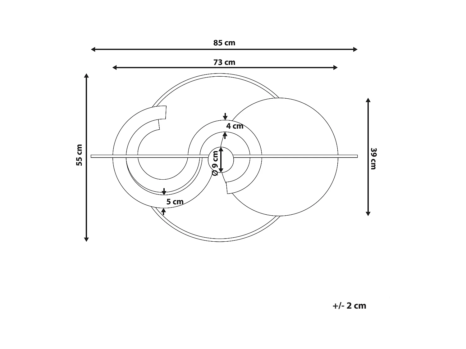 Décoration murale BRAGA Métal 55 cm Multicolore