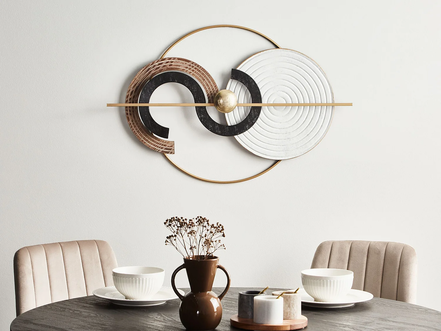 Décoration murale BRAGA Métal 55 cm Multicolore