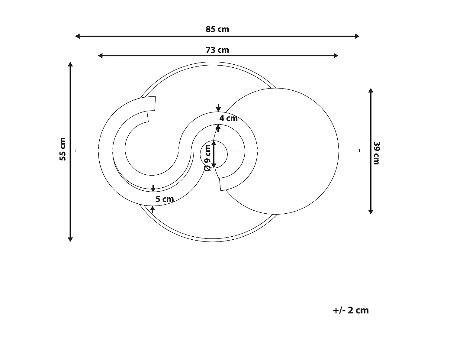 Décoration murale BRAGA Métal 55 cm Multicolore