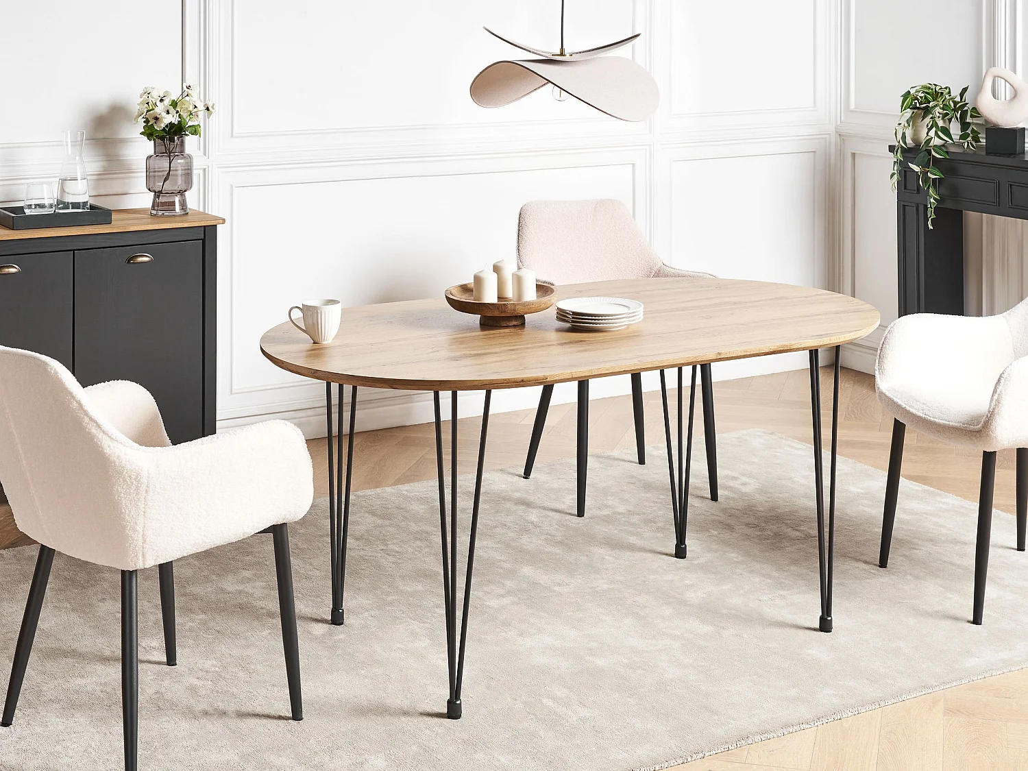 Eettafel CAVELL Lichtbruin 160 cm 90 cm