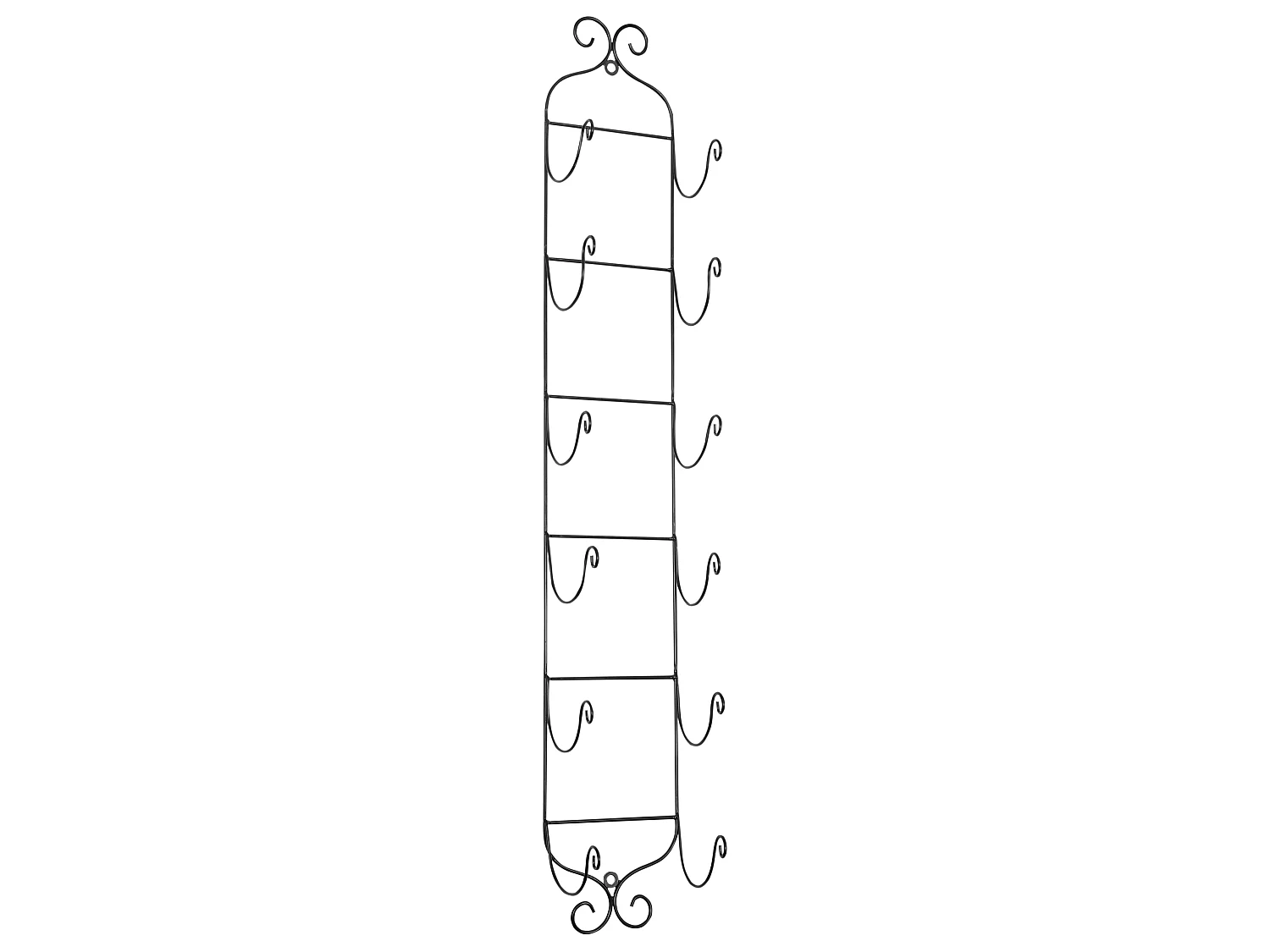 Wall Mounted Wine Rack HYDROGEN Metal Black