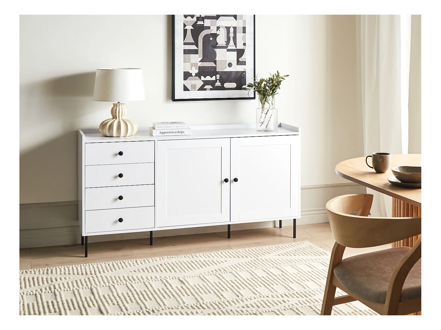 Commode 2 portes ALCOVE Blanc