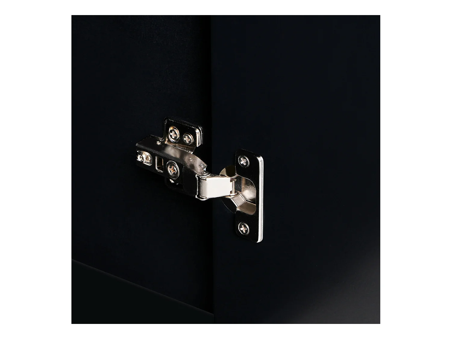 Commode 4 portes GLASTONBURY Marbre/noir