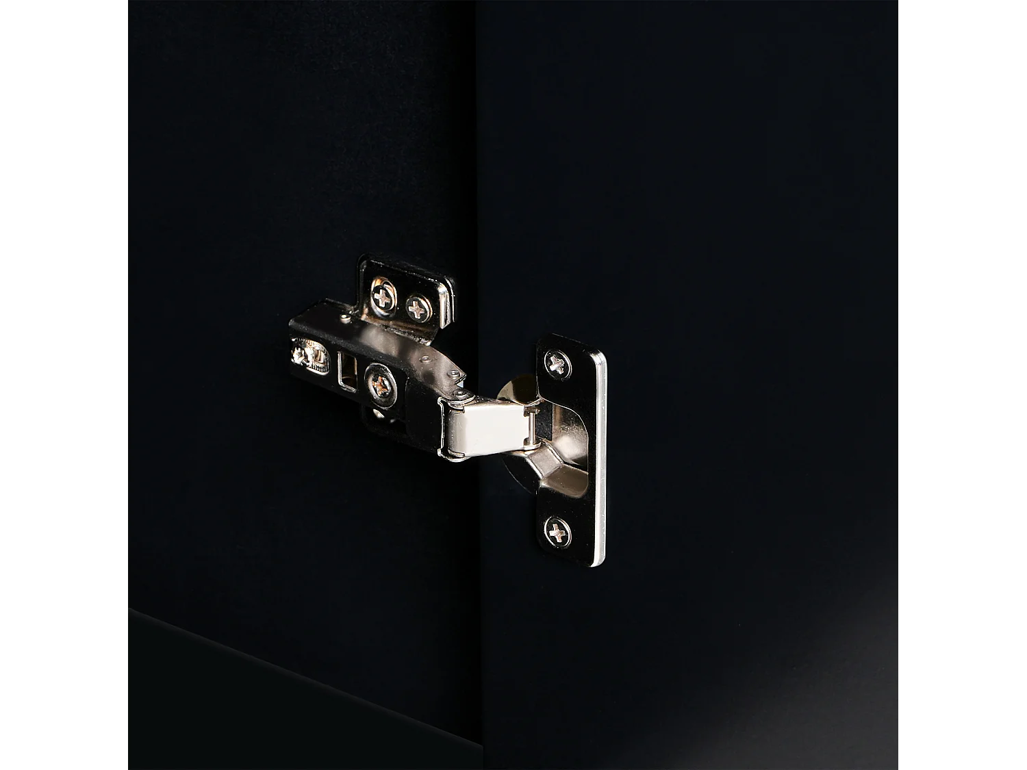 Credenza a 4 ante GLASTONBURY Marmo/ Nero