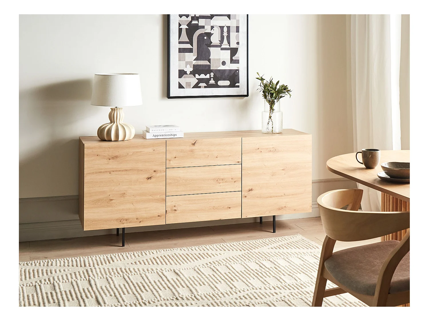 Commode 2 portes KENORA Marron clair