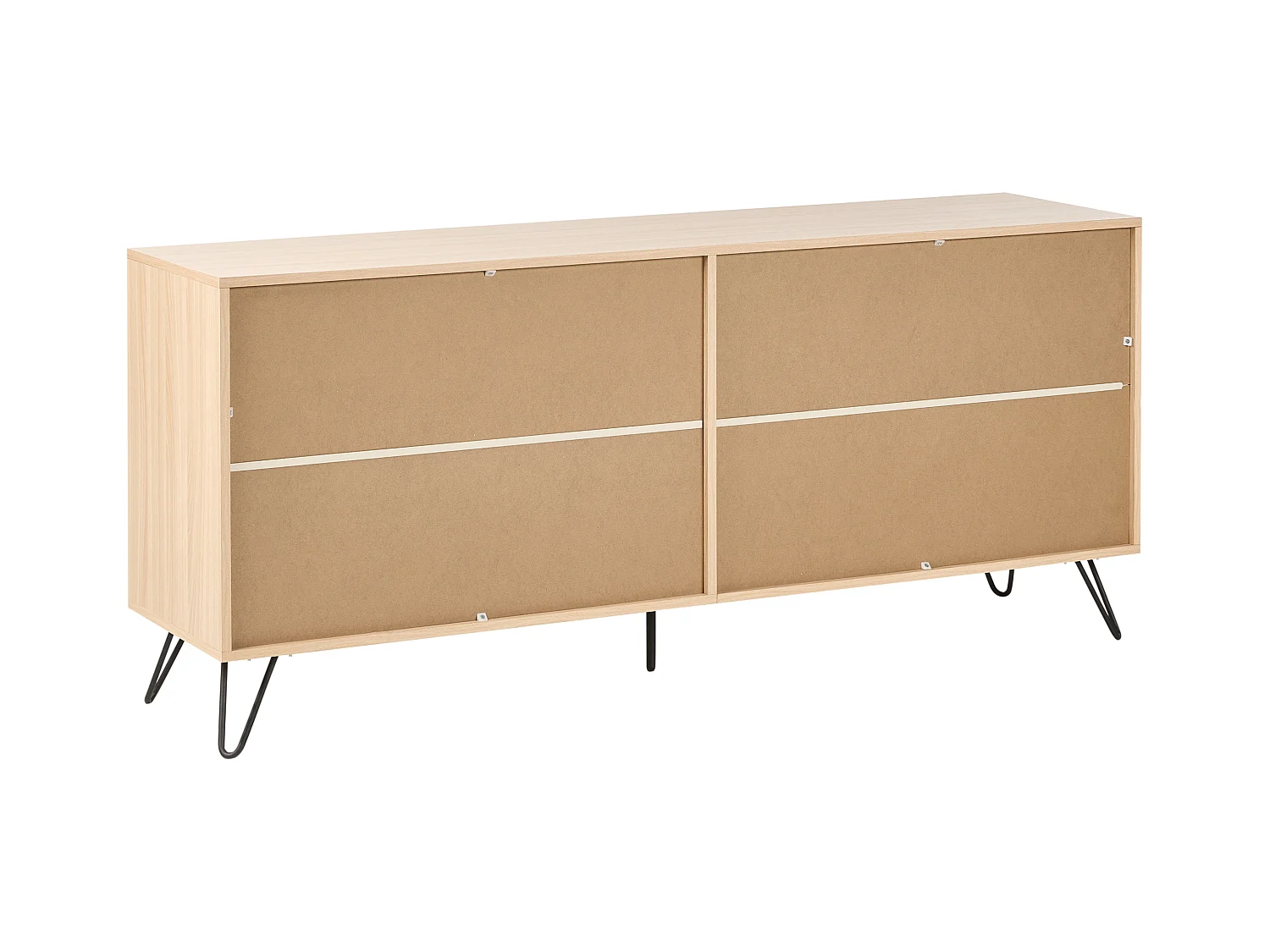 Kommode Aufbewahrungsschrank Sideboard 6 Schubladen minimalistischer Stil hellbraun Cardigan
