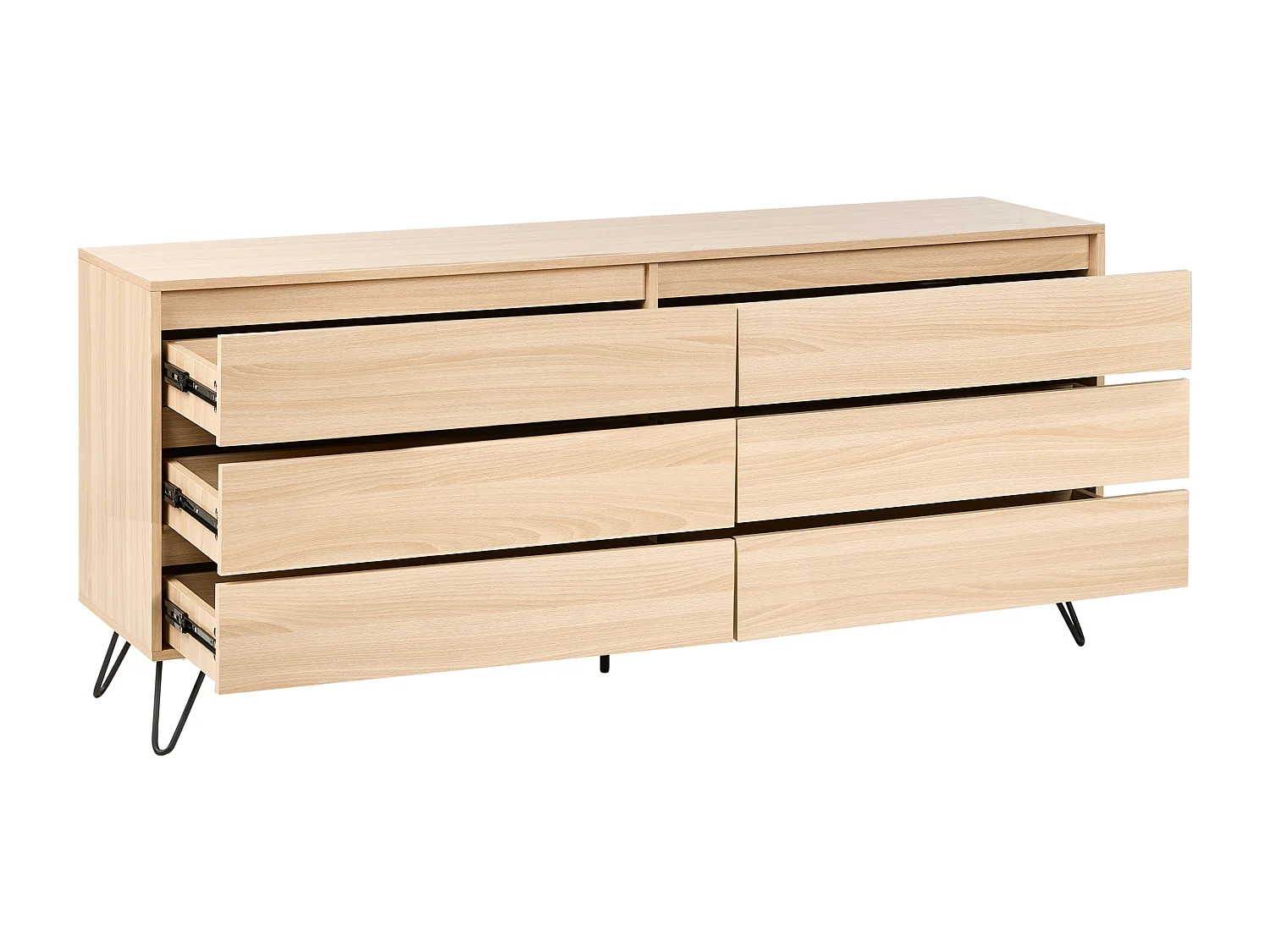 Commode à 6 tiroirs CARDIGAN Marron clair