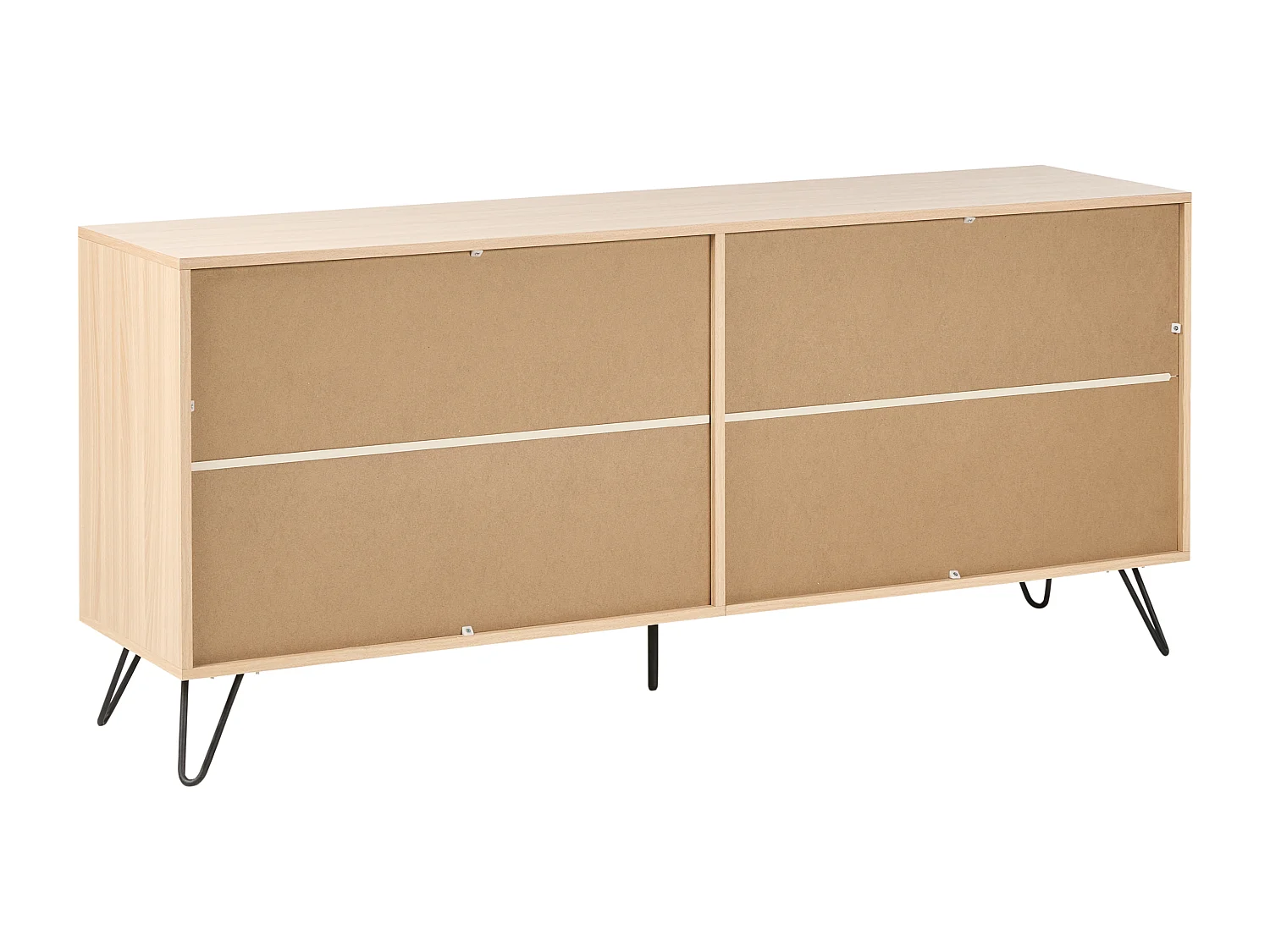 Kommode Aufbewahrungsschrank Sideboard 6 Schubladen minimalistischer Stil hellbraun Cardigan