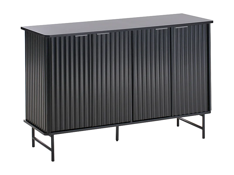 Sideboard mit 4 Türen GLASTONBURY Schwarz