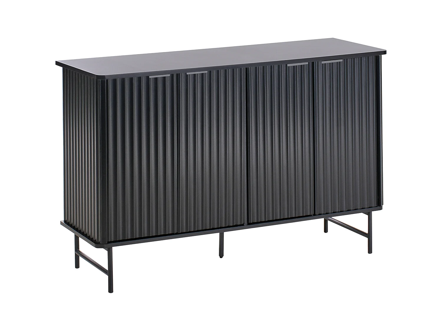 Sideboard mit 4 Türen GLASTONBURY Schwarz