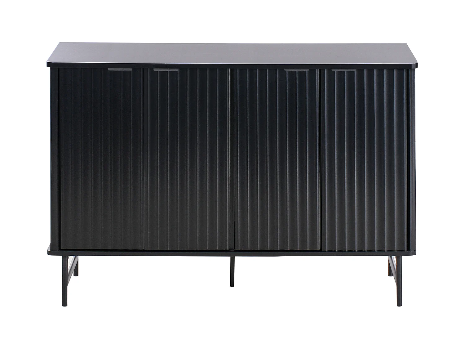 Sideboard mit 4 Türen GLASTONBURY Schwarz