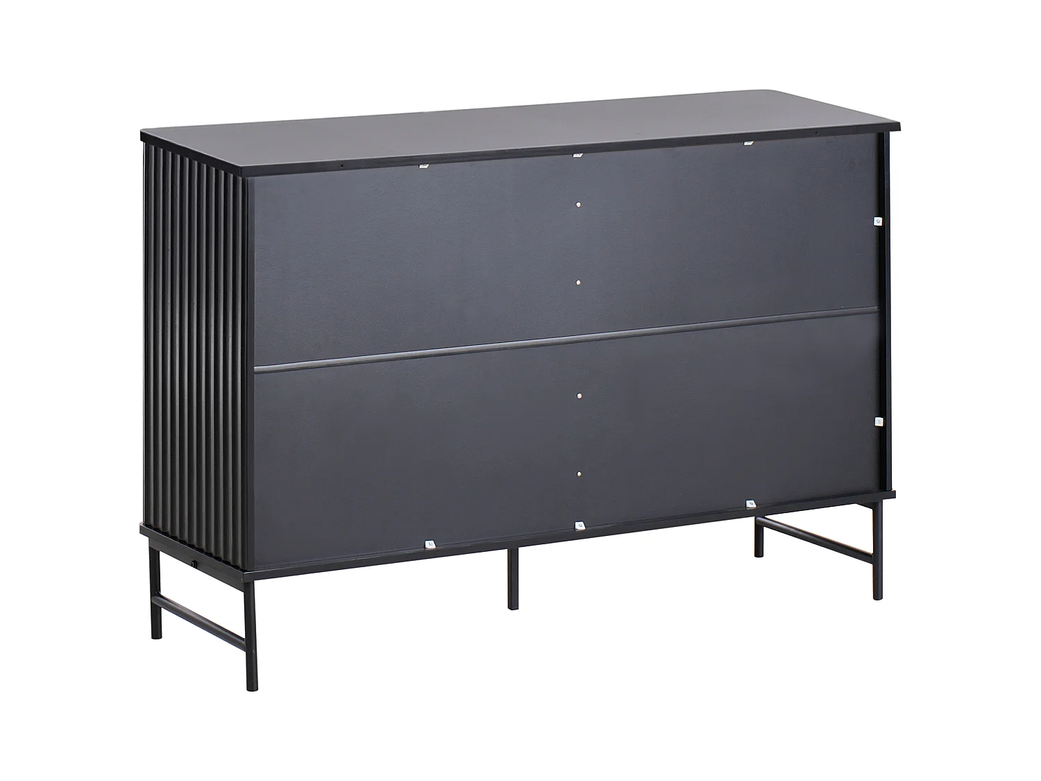 Sideboard mit 4 Türen GLASTONBURY Schwarz