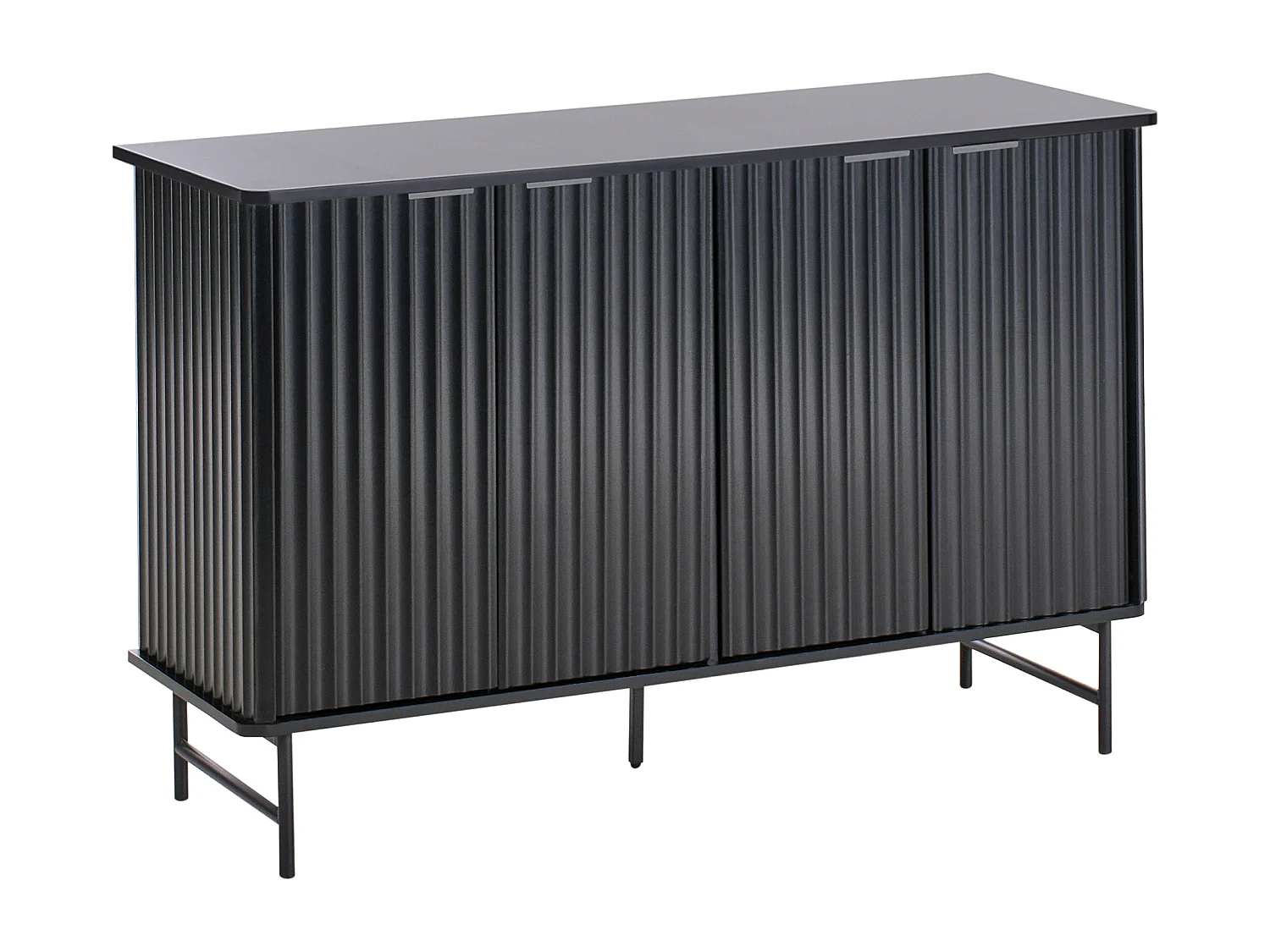 Sideboard mit 4 Türen GLASTONBURY Schwarz