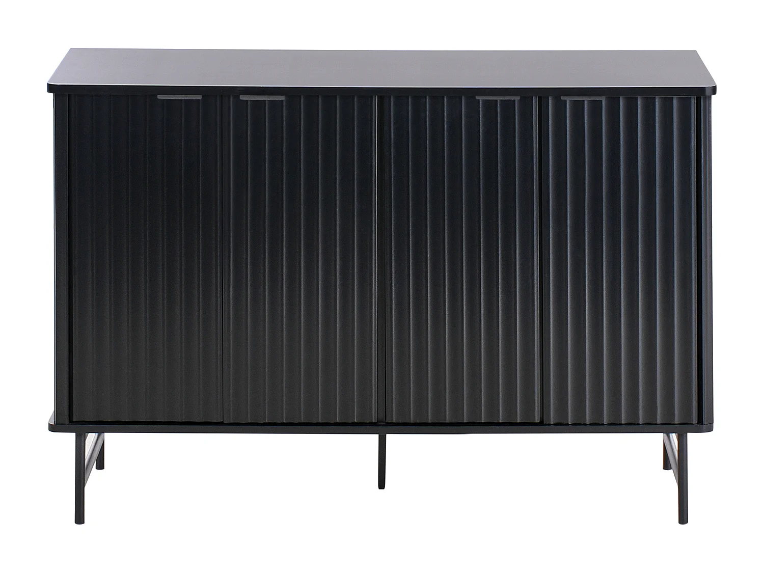 Sideboard mit 4 Türen GLASTONBURY Schwarz