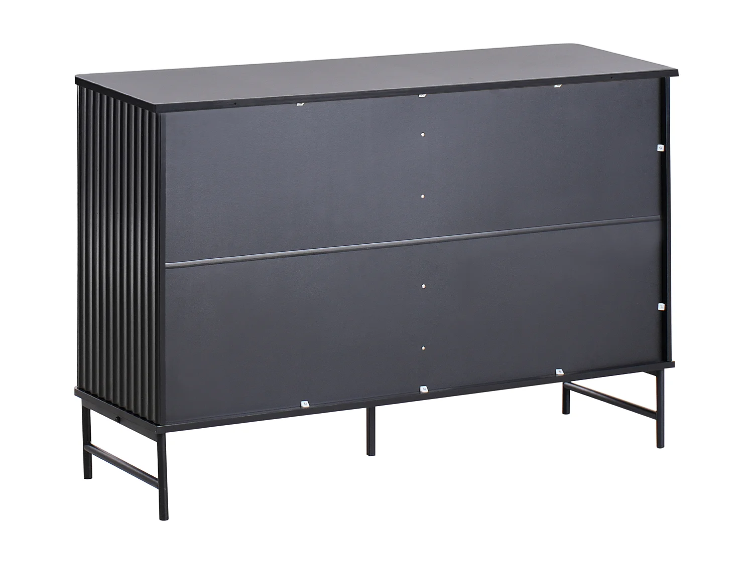 Sideboard mit 4 Türen GLASTONBURY Schwarz