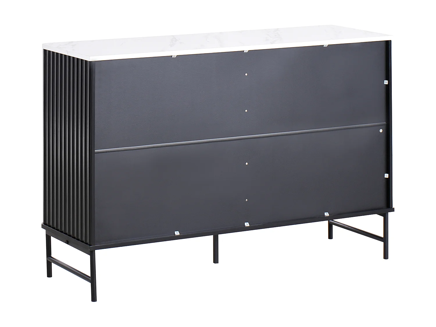 Ladekast 6 lades GLASTONBURY Marmer/zwart