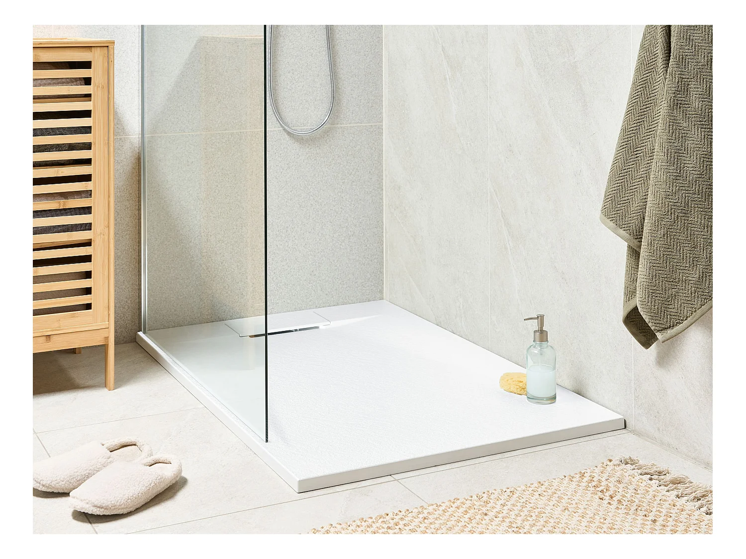 Bac de douche AZZURRO 80 x 120 x 3 cm Blanc