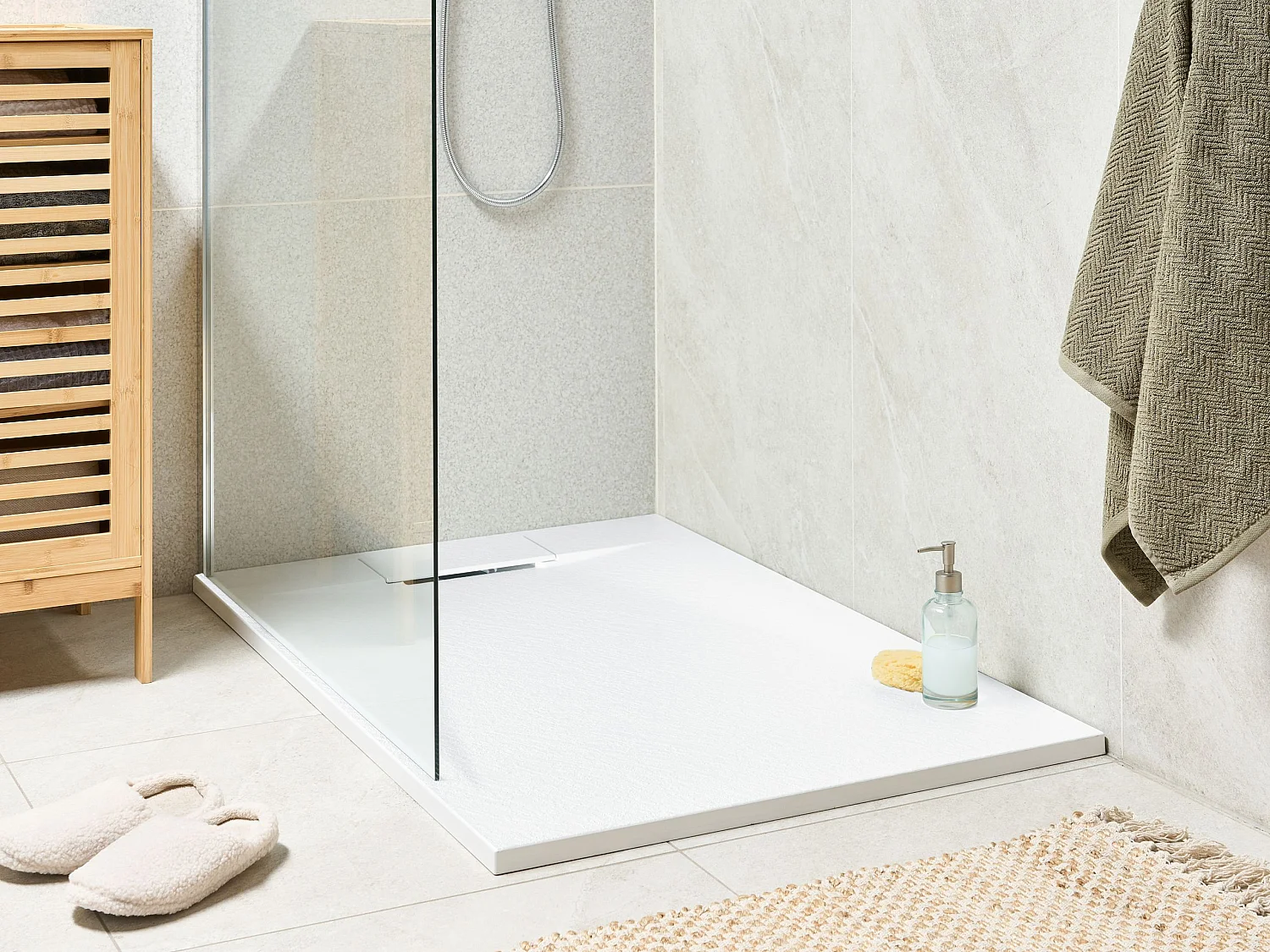 Bac de douche AZZURRO 80 x 120 x 3 cm Blanc