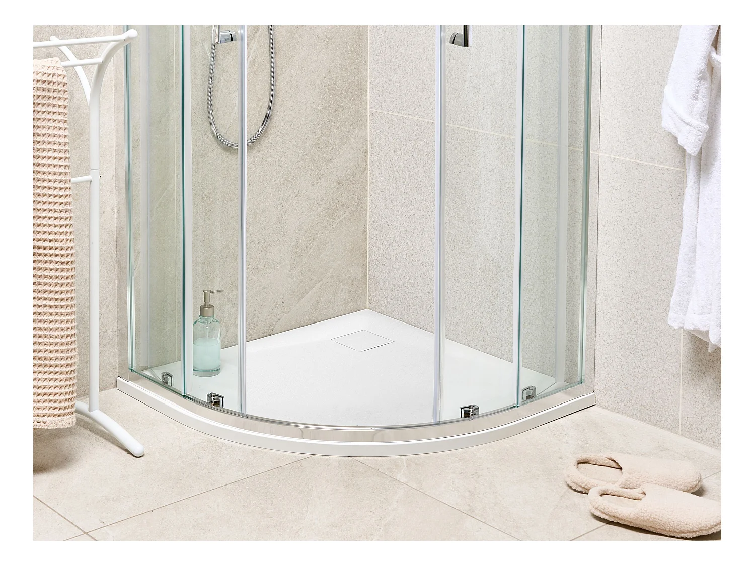 Bac de douche PARON 80 x 80 x 3 cm Blanc