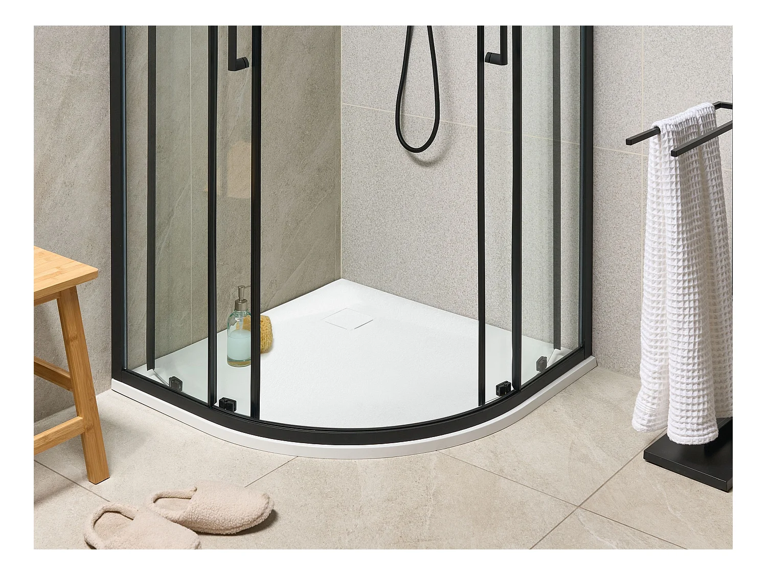 Bac de douche PARON 90 x 90 x 3 cm Blanc