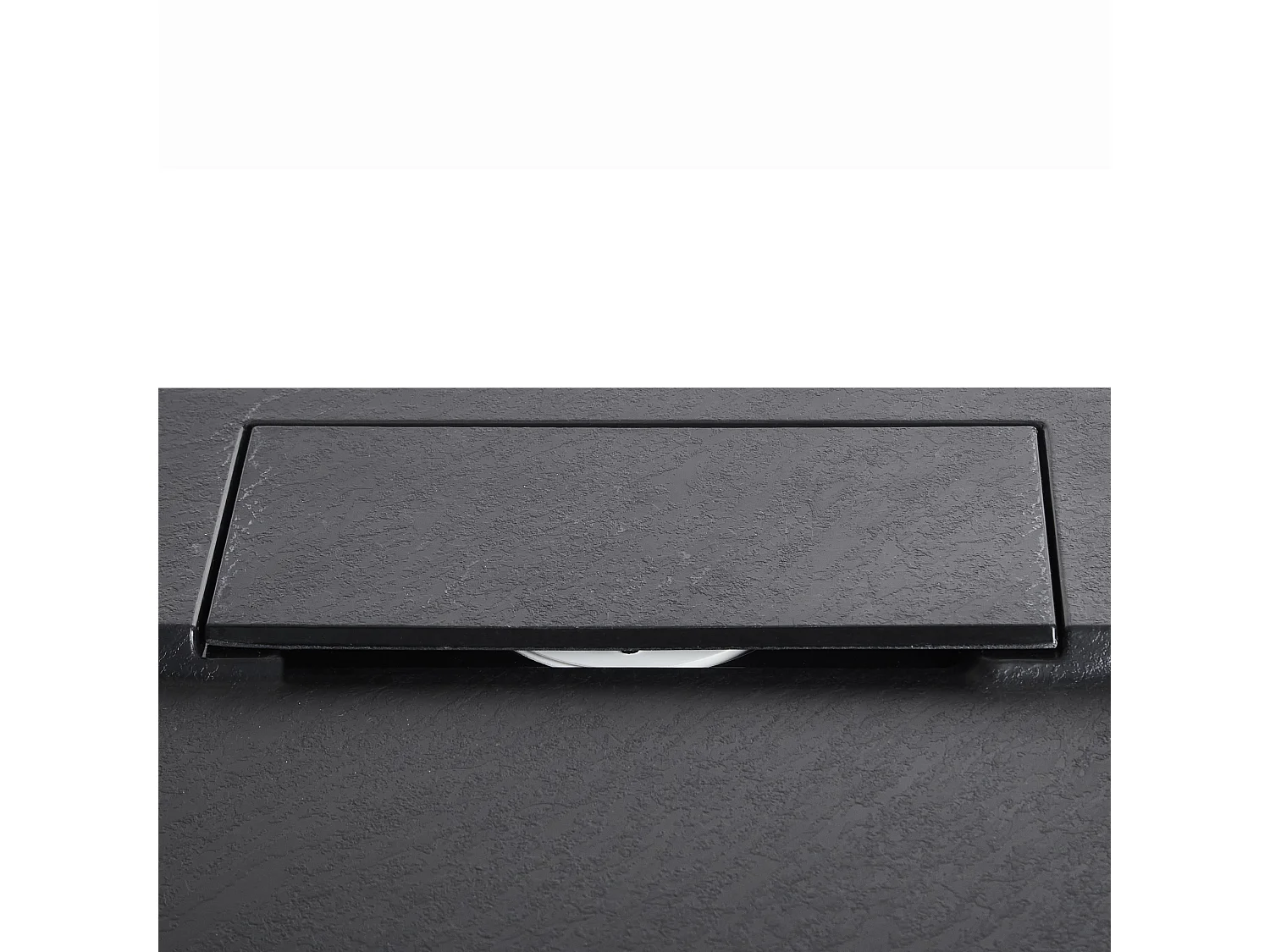 Duschwanne AZZURRO 80 x 100 x 3 cm Schwarz