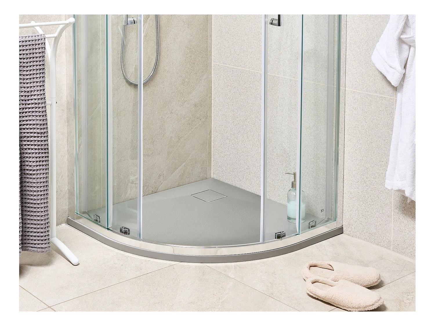 Bac de douche PARON 80 x 80 x 3 cm Gris