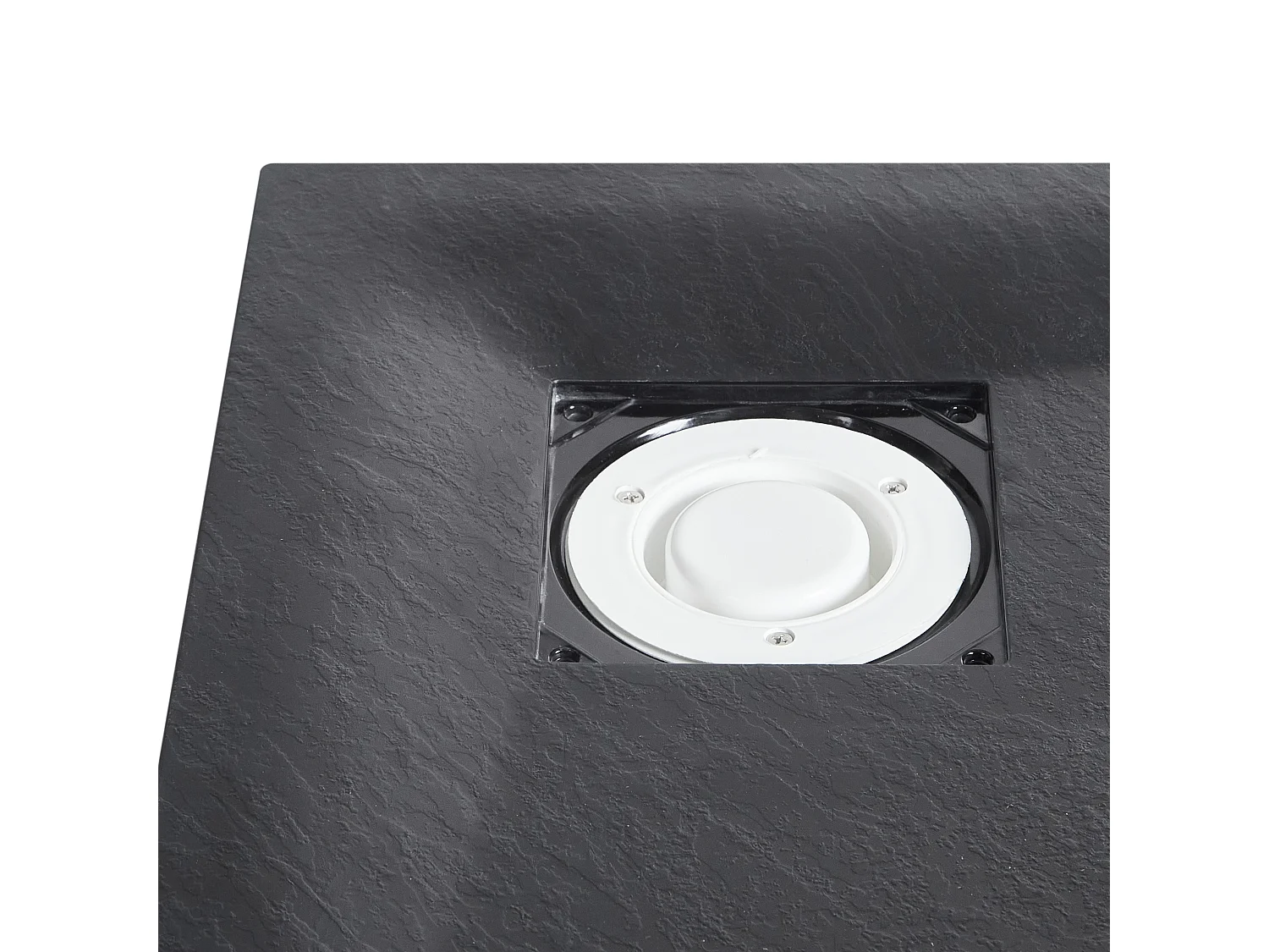 Duschwanne PARON 90 x 90 x 3 cm Schwarz